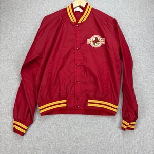 Vintage Iowa State Cyclones Chalk Line Bomber Jacket Mens XL Red NCAA Varsity